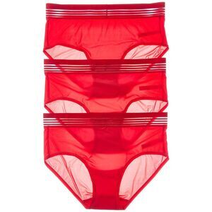Le Mystere Womens 2Pk Second Skin Brief, Red